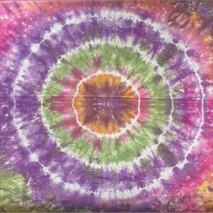 Vibrant Multicolor Boho Mandala-Style Tie-Dye Wall Hanging Tapestry Bedspread